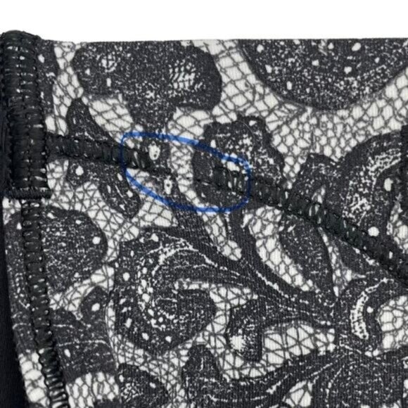 Lululemon Outrun 17" Crop Womens Size 4 Activewear Mini Cinder Lace White Black - Picture 13 of 13